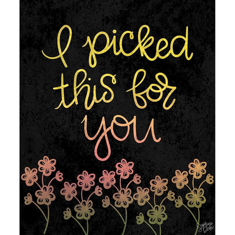 For You Black Modern Wood Framed Art Print by Dicks, Stephanie