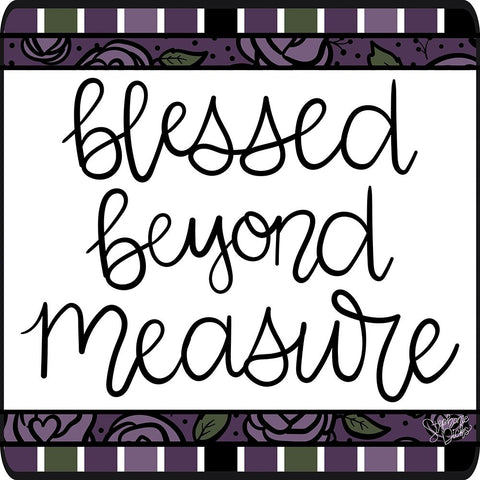 Blessed Black Ornate Wood Framed Art Print with Double Matting by Dicks, Stephanie