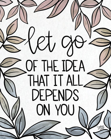 Let Go Black Ornate Wood Framed Art Print with Double Matting by Dicks, Stephanie