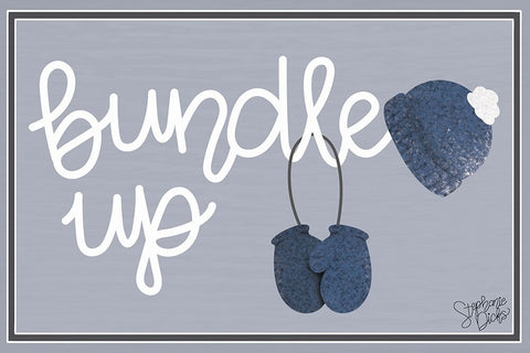 Bundle Up Black Modern Wood Framed Art Print by Dicks, Stephanie