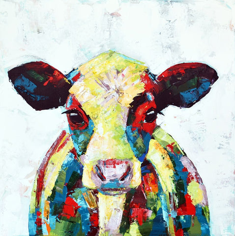 Cowboy Hat White Modern Wood Framed Art Print with Double Matting by Seeley, Jenn