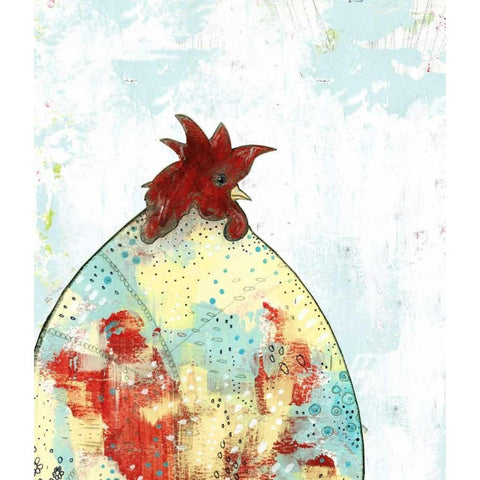 Rooster I White Modern Wood Framed Art Print by Ogren, Sarah