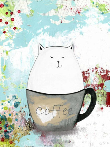 A Little Sugar in My Coffee Black Ornate Wood Framed Art Print with Double Matting by Ogren, Sarah