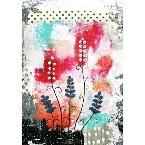 Colorful Flowers Gold Ornate Wood Framed Art Print with Double Matting by Ogren, Sarah