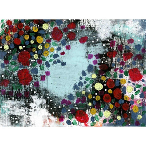 Flower Garden White Modern Wood Framed Art Print by Ogren, Sarah