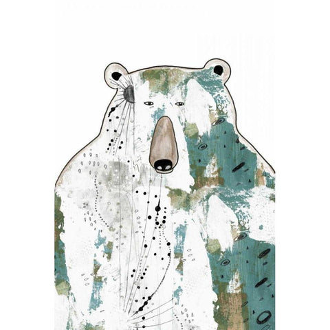 Brown Bear Black Modern Wood Framed Art Print with Double Matting by Ogren, Sarah