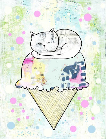 Sprinkles on Top White Modern Wood Framed Art Print with Double Matting by Ogren, Sarah