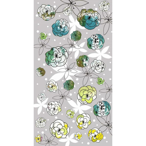 Grey Floral White Modern Wood Framed Art Print by Ogren, Sarah