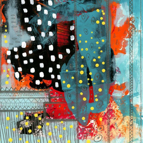 Geometric Abstract II Gold Ornate Wood Framed Art Print with Double Matting by Ogren, Sarah