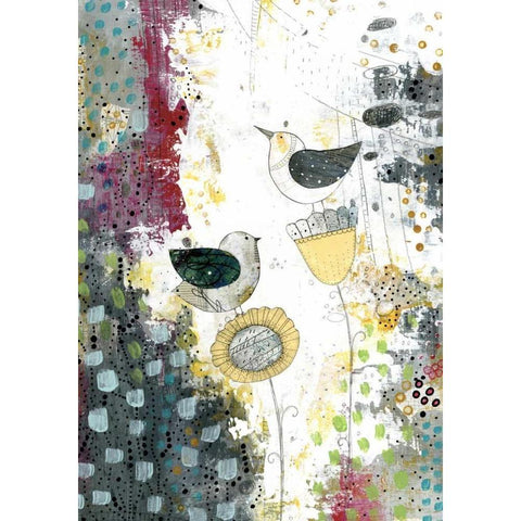 Hanging Out White Modern Wood Framed Art Print by Ogren, Sarah