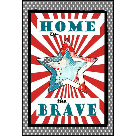 Home of the Brave White Modern Wood Framed Art Print by Ogren, Sarah