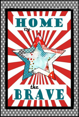 Home of the Brave White Modern Wood Framed Art Print with Double Matting by Ogren, Sarah