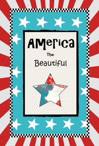 America the Beautiful Black Ornate Wood Framed Art Print with Double Matting by Ogren, Sarah