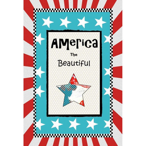 America the Beautiful Gold Ornate Wood Framed Art Print with Double Matting by Ogren, Sarah