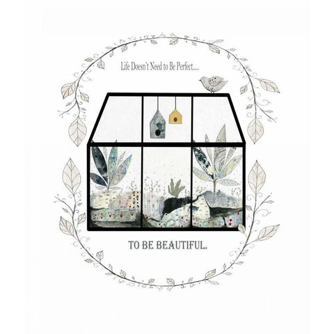 Beautiful Terrarium White Modern Wood Framed Art Print by Ogren, Sarah