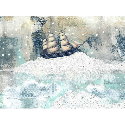 Ship Black Modern Wood Framed Art Print by Ogren, Sarah