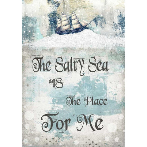 The Salty Sea Black Modern Wood Framed Art Print with Double Matting by Ogren, Sarah