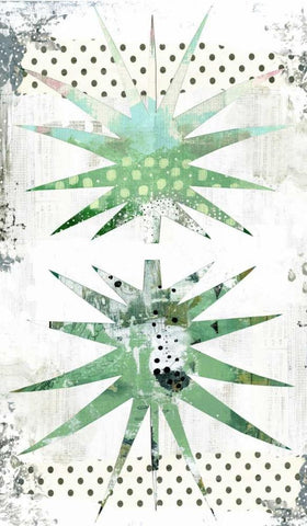 Palms White Modern Wood Framed Art Print with Double Matting by Ogren, Sarah