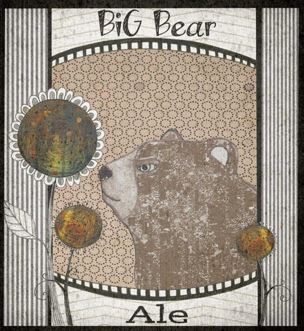 Big Bear Ale Black Ornate Wood Framed Art Print with Double Matting by Ogren, Sarah