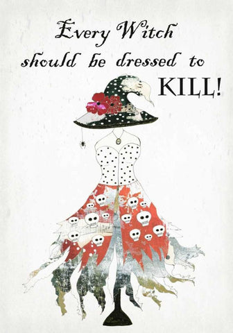 Dressed to Kill Black Ornate Wood Framed Art Print with Double Matting by Ogren, Sarah