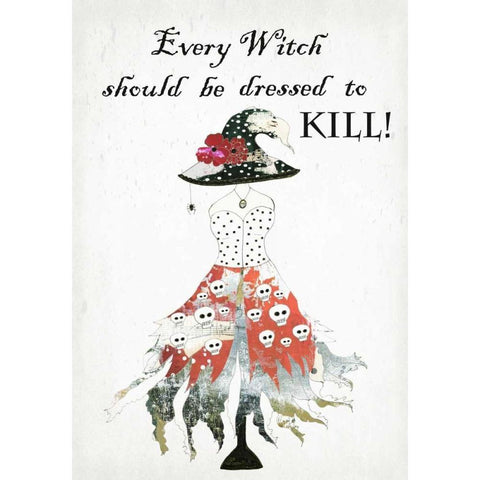 Dressed to Kill Black Modern Wood Framed Art Print by Ogren, Sarah