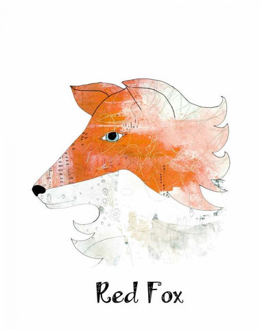 Red Fox White Modern Wood Framed Art Print with Double Matting by Ogren, Sarah