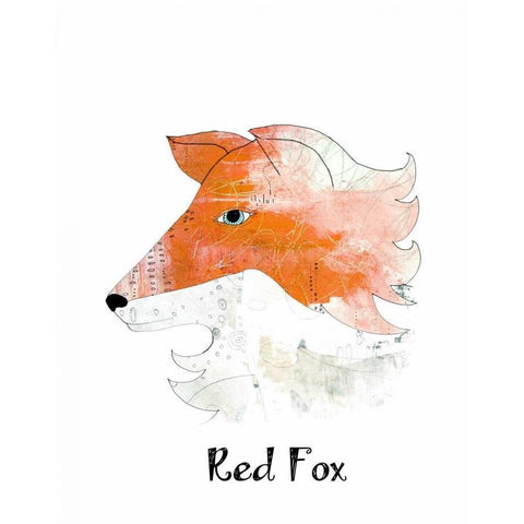 Red Fox White Modern Wood Framed Art Print by Ogren, Sarah