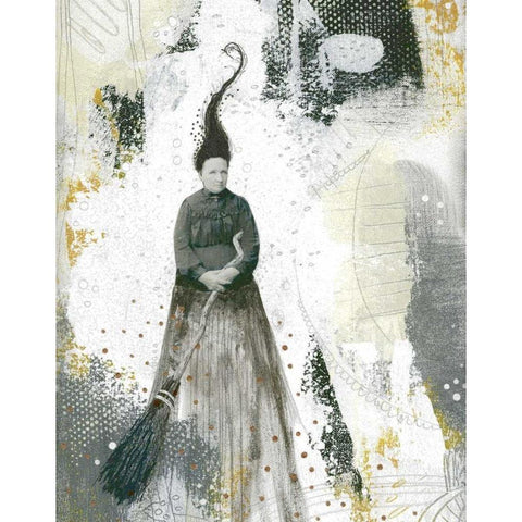 Witch I Black Modern Wood Framed Art Print with Double Matting by Ogren, Sarah