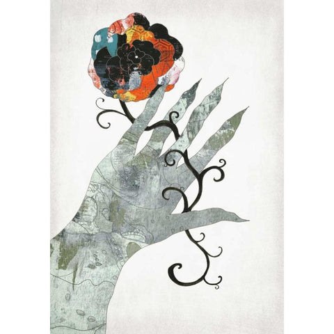 Witch Hand Black Modern Wood Framed Art Print with Double Matting by Ogren, Sarah