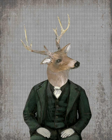 Mr. White Tall White Modern Wood Framed Art Print with Double Matting by Ogren, Sarah