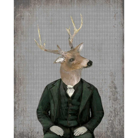 Mr. White Tall Gold Ornate Wood Framed Art Print with Double Matting by Ogren, Sarah