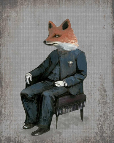 Mr. Red Tail Black Ornate Wood Framed Art Print with Double Matting by Ogren, Sarah