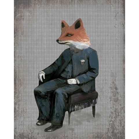 Mr. Red Tail Black Modern Wood Framed Art Print by Ogren, Sarah