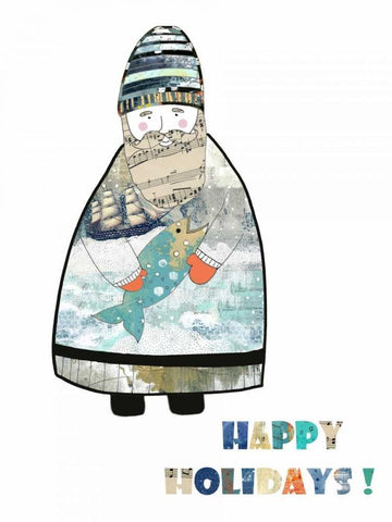 Sailor White Modern Wood Framed Art Print with Double Matting by Ogren, Sarah