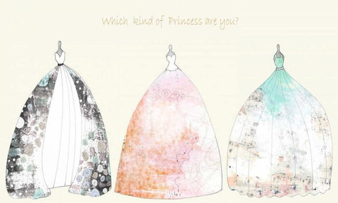 Which Kind of Princess Are You White Modern Wood Framed Art Print with Double Matting by Ogren, Sarah