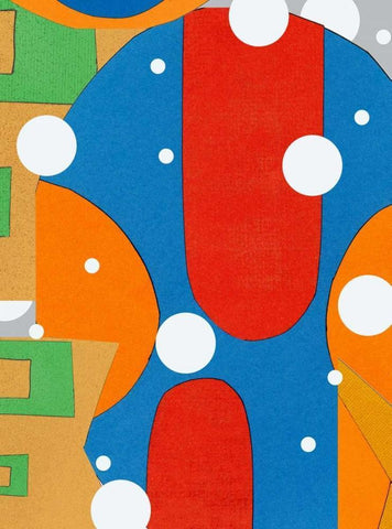 Moad Abstract II White Modern Wood Framed Art Print with Double Matting by Ogren, Sarah