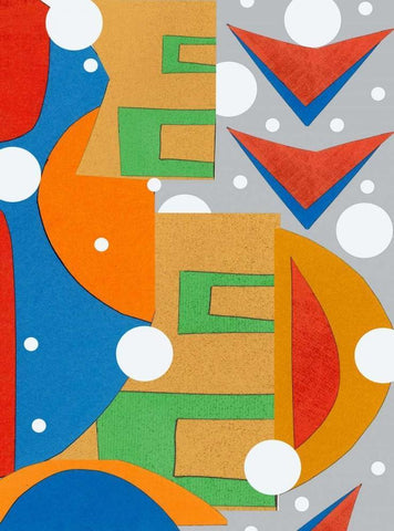 Moad Abstract III Black Ornate Wood Framed Art Print with Double Matting by Ogren, Sarah