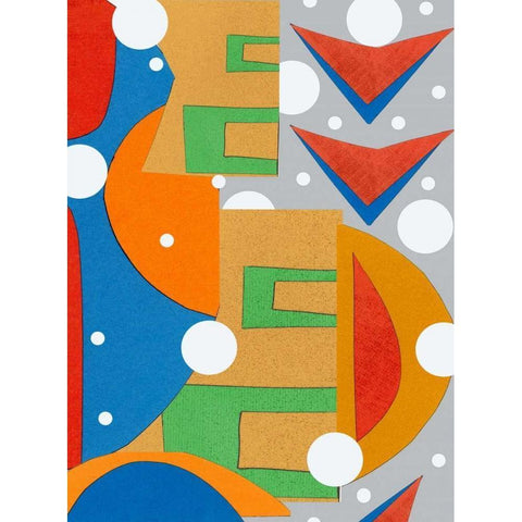 Moad Abstract III White Modern Wood Framed Art Print by Ogren, Sarah