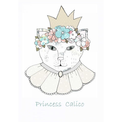 Princess Calico Black Modern Wood Framed Art Print by Ogren, Sarah