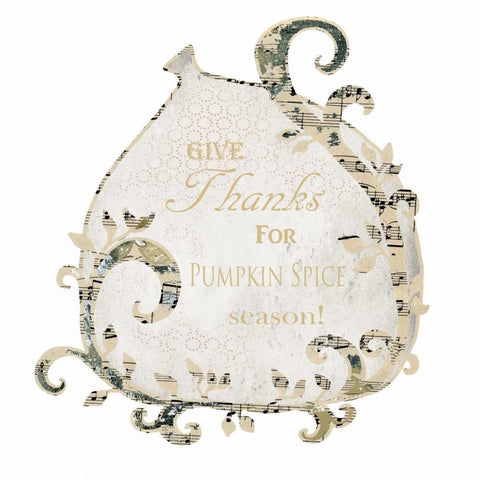 Pumpkin Spice Gold Ornate Wood Framed Art Print with Double Matting by Ogren, Sarah