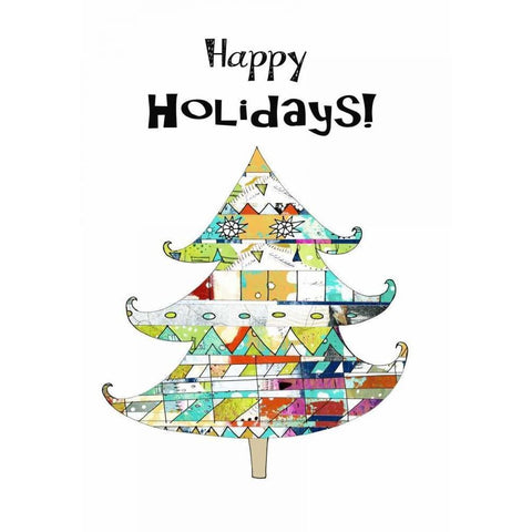 Geometric Tree Black Modern Wood Framed Art Print with Double Matting by Ogren, Sarah