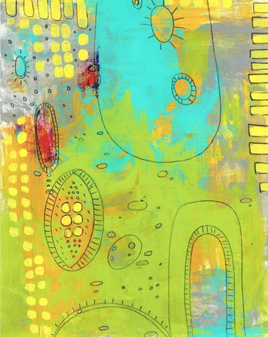 Green Monster Black Ornate Wood Framed Art Print with Double Matting by Ogren, Sarah