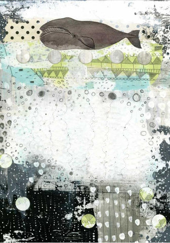 The Great Bowhead Whale Black Ornate Wood Framed Art Print with Double Matting by Ogren, Sarah