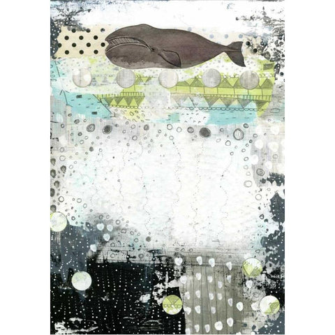 The Great Bowhead Whale Black Modern Wood Framed Art Print with Double Matting by Ogren, Sarah