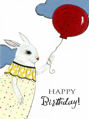 Happy Birthday Card Black Ornate Wood Framed Art Print with Double Matting by Ogren, Sarah