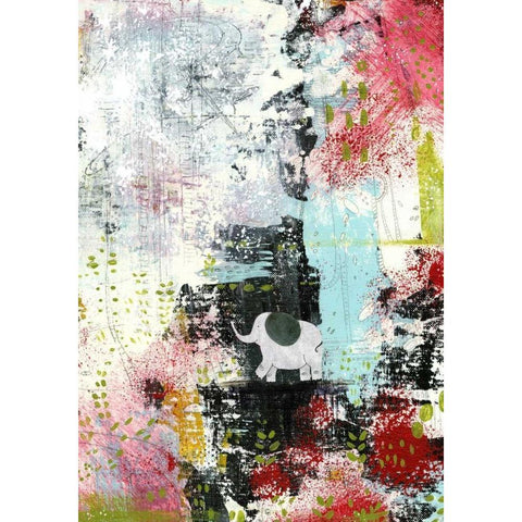 Dont Worry About the Green Eyed Monster White Modern Wood Framed Art Print by Ogren, Sarah