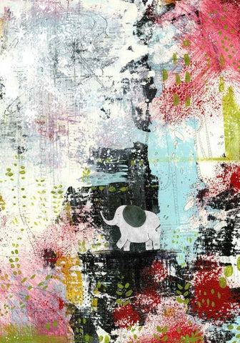 Dont Worry About the Green Eyed Monster White Modern Wood Framed Art Print with Double Matting by Ogren, Sarah