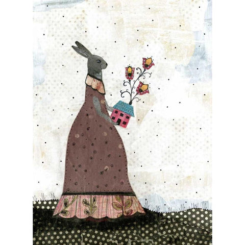 The Caretaker White Modern Wood Framed Art Print by Ogren, Sarah