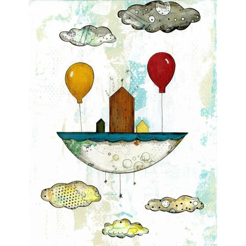 Learn to Go with the Flow White Modern Wood Framed Art Print by Ogren, Sarah