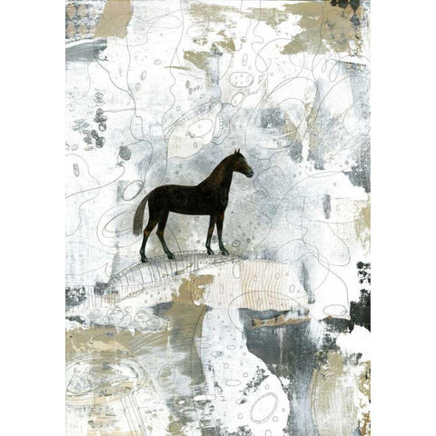 Dark Horse Gold Ornate Wood Framed Art Print with Double Matting by Ogren, Sarah